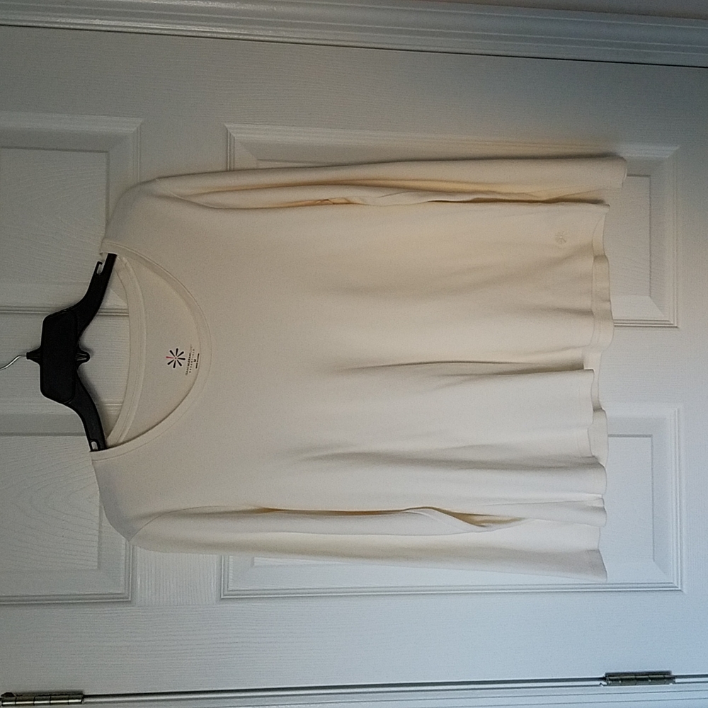 Isaac Mizrahi Live Long Sleeve Top (M) Color: Ivory
